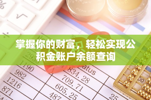 邵武掌握你的财富，轻松实现公积金账户余额查询