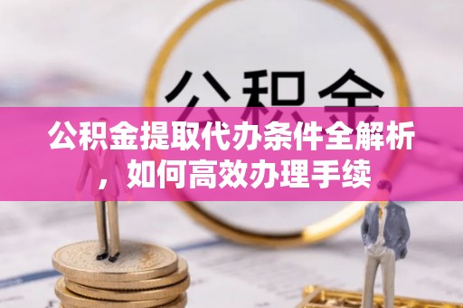 邵武公积金提取代办条件全解析，如何高效办理手续