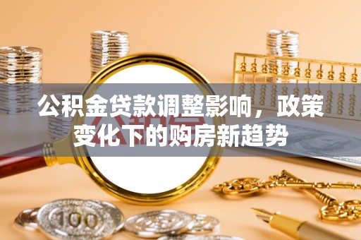邵武公积金贷款调整影响，政策变化下的购房新趋势