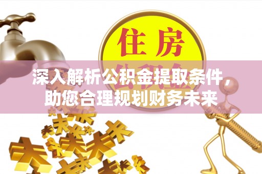 邵武深入解析公积金提取条件，助您合理规划财务未来