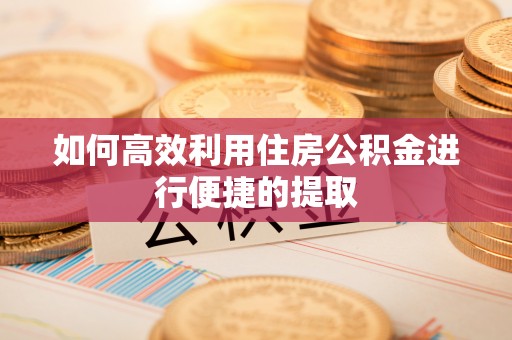 邵武如何高效利用住房公积金进行便捷的提取