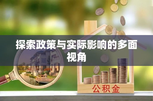 邵武探索政策与实际影响的多面视角