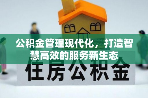 邵武公积金管理现代化，打造智慧高效的服务新生态